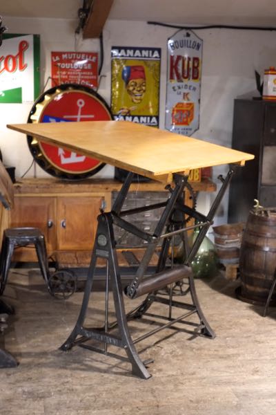 table a dessin ancienne darnay fonte bois